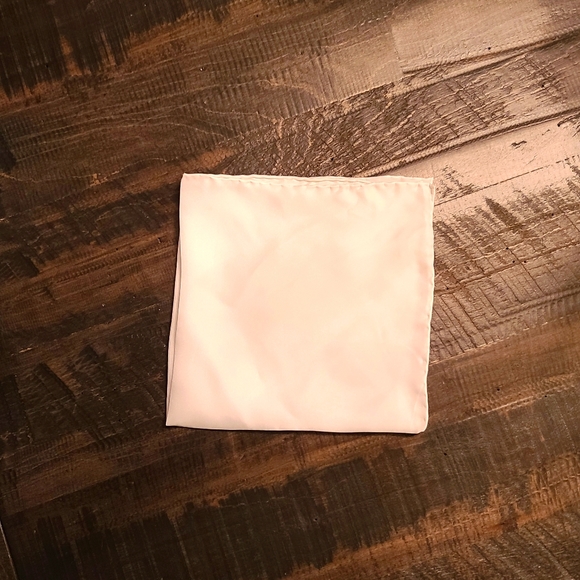 NWOT - Silk Pocket Square in White - Picture 2 of 2